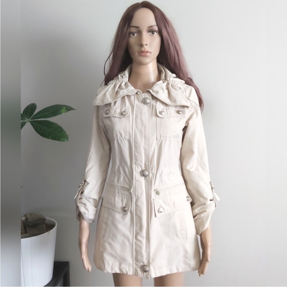 Shelli seagal jacket XS beige long line  cargo
